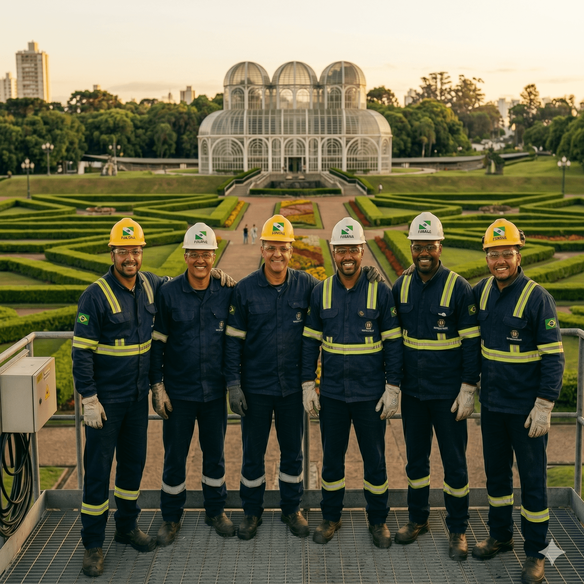 Técnicos industriais em ambiente de trabalho — campanha Técnicos em Ação